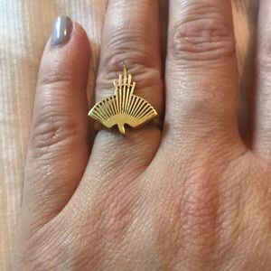 Brass bird ring